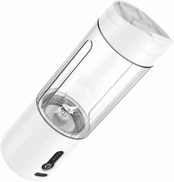 Alomejor Powerful Motor Electric Juicer Blender 22000rpm Portable USB Rechargeable Cup with 6 Blades for Sports Travel