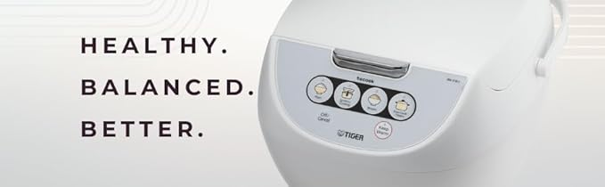 Tiger JBV-A18U-W 10-Cup (Uncooked) Micom Rice Cooker with Food Steamer &amp Slow Cooker White