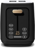Beauti 2 Slices Toaster with Touch Activated Display 900 W Bagel/Frozen/Reheat Presets Wide Slots Easy Cleaning (Black)