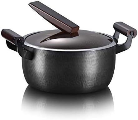 3 PC Household Iron Pot Cooking Soup Sturdy Uncoated Non-stick Cookware for Store Camping Kitchen Home