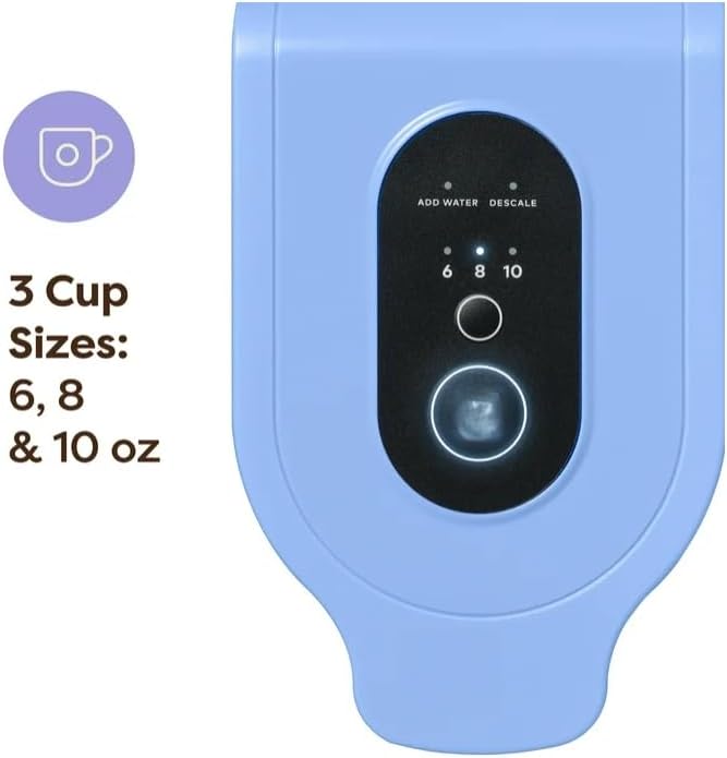 KeurigK K Express Essentials Single Serve K Cup Pod Coffee Maker 3 cup sizes (6 8 and 10oz) Fast Fresh Brew 30oz Removable Water Reservoir (BlueBell)