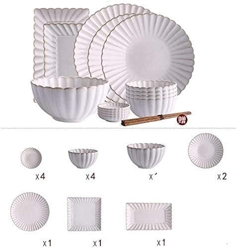 Dinnerware Set Luxury Family Dinner Service Set Ceramics Dinner Set Kitchen and Dining Service Fine Porcelain Kitchen Dinnerware Set Dishwasher Safe Gift14 Piece Set