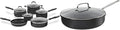 Cuisinart 11-Piece Nonstick Cookware Set Black 55-11BK &amp 12-Inch Deep Fry Pan w/Cover Chef's Classic Nonstick Hard Anodized Collection 622-30DFP1