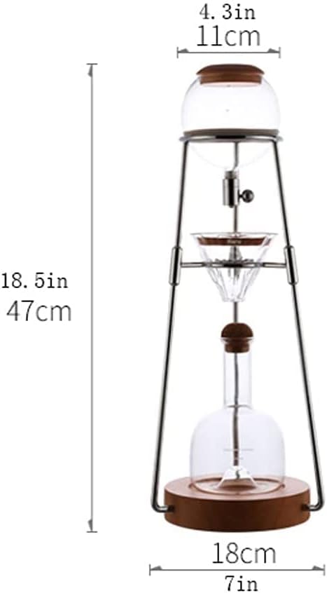 Habiba Iced Drip Coffee Maker Creative Siphon Coffee Maker Coffee Maker Luxury Cold Brew Coffee Maker with Stainless Steel Stand Multifunctional Home Decor Reusable