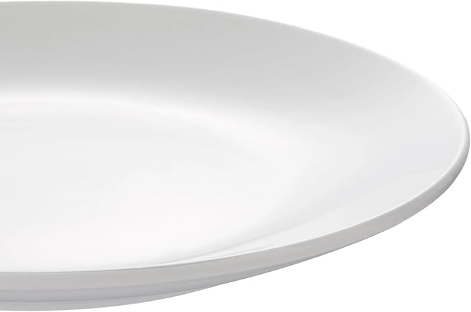 White Stoneware Dinnerware Set 12-Piece Porcelain Ceramic Dish Set for 4 Microwave &amp Dishwasher Safe White Plates and Bowls Modern Kitchen Tableware Sets for Dining Wedding Gift