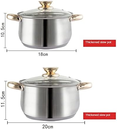 Stainless Steel 6 Piece Kitchen Pot Set Household Electromagnetic Stove Gas Stove Frying Pan Milk Pan Cooking Pot Cookware Set