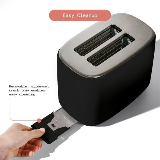 New beautifull 2-Sliice Digital Toaster with Touch-Activated Display Adjustable Browning Control Auto Shut-Off by D'rew Barry'more (Black)