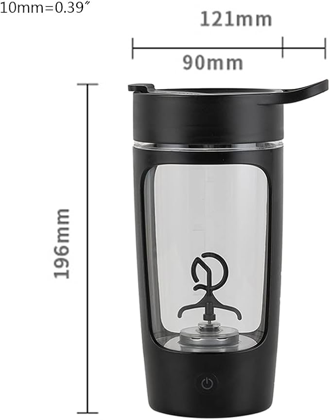 650ml Electric Protein Shaker Cup Portable USB Rechargeable Protein Shake Mixer Auto Shake Mixer Cup Drinking Bottle app.19.6x12.1cm/7.72x4.76in Pink