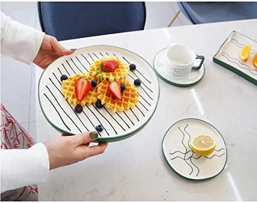 Stoneware Dinnerware Sets 12 Pieces Porcelain Bowls and Plates Sets Dinnerware Set Tableware Combination Set with Dinner Plate Dessert Pl