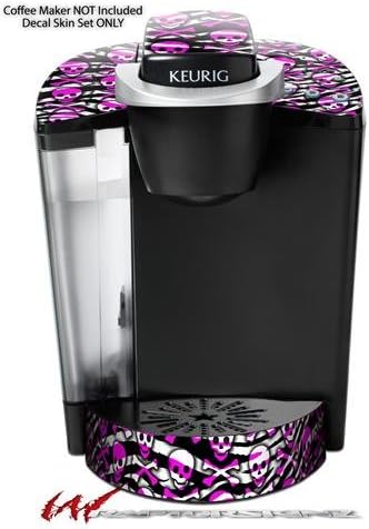 Decal Style Vinyl Skin compatible with Keurig K40 Elite Coffee Makers Zebra Pink Skulls (COFFEE MAKER NOT INCLUDED)