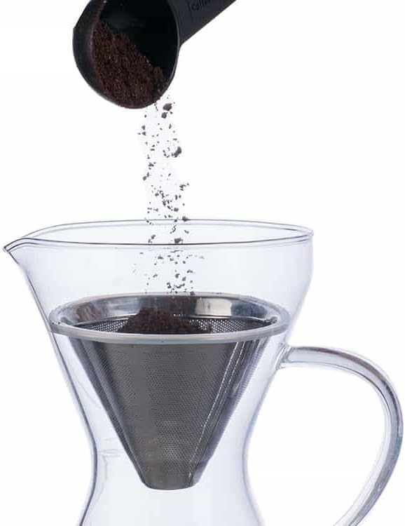 Deluxe Cold Brew Coffee Maker with Removable Stainless Steel Filter (Hot/Cold Coffee Brew 14oz)