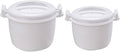 ABOOFAN 2pcs Microwave Rice Cooker Steamer Set Multi-functional Food Container for of Rice Veggies and More Thickened Insulation for Freshness and Flavor