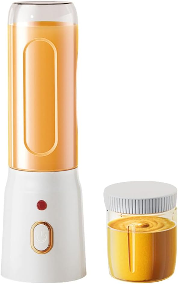 Portable Blender Powerful Smoothie Maker with USB Rechargeable Battery 450ML Travel Blender Cup for Shakes Protein Drinks Juices Home Gym Office Use