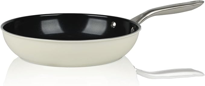 TeChef Collection 10 Ceramic Nonstick Frying Pan Skillet Nontoxic - Free of PFAS PFOA PTFE Made in Korea (10-in)