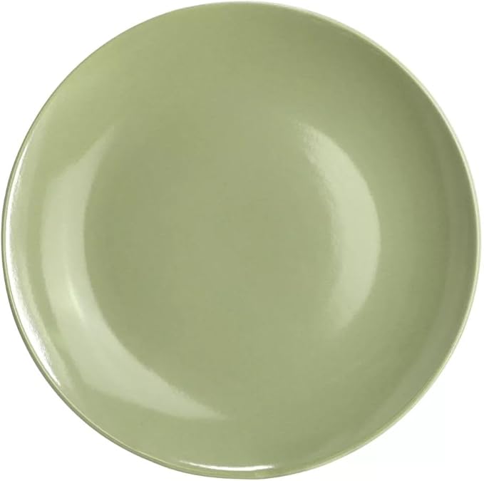 12 Piece Stoneware Dinnerware Set – Round Plates Bowls &amp Mugs for 4 Dishwasher &amp Microwave Safe Modern Matte Finish (Sage Green)