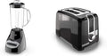 BLACK+DECKER Crush Master Blender 10-Speeds with Stainless Steel Blades Black BL2010BP and BLACK+DECKER 2-Slice Extra Wide Slot Toaster One Size