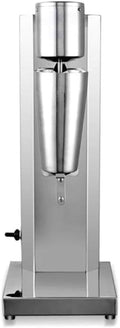 Commercial Milkshake Maker Machine Single Head Electric Milk Shake Machine Stainless Steel Milkshake Blender with Double Disc Mixing Shaft 180W 110V 2-Speed 18000RPM Drink Mixer Malt Maker Machine