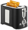 Mini toaster with defrost and cancel functions black compact design automatic power-off