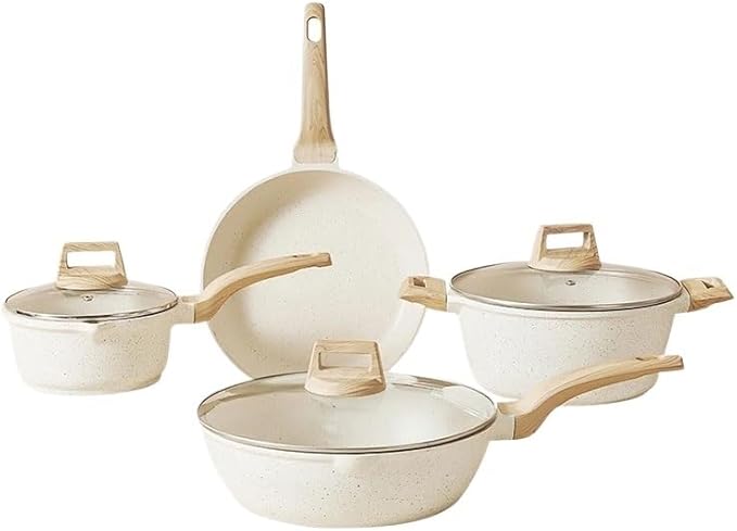 Flat Bottomed Pan Is Household Cooking Cookware Set Tourmaline Non Stick