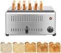 6 Slice Bread Toaster 6 Slot Commercial Toaster with Wide Slot Stainless Steel Commercial Toasters Bread Baking Machine for Restaurant Precise Timing for Home Restaurant Bakery (1680W 110V)