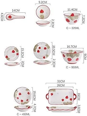 Dinnerware Set Luxury Family Dinner Service Set Ceramics Dinner Set Kitchen and Dining Service Creativity Kitchen Dinnerware Set Plates Dishes Bowls Plates and Bow17 Piece Set