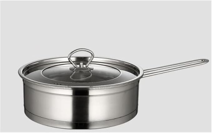 Cookware Set Stainless Steel Frying Pan Pot Soup Milk Pot Frying Pan Four-Piece Household (Color : A Size A (A