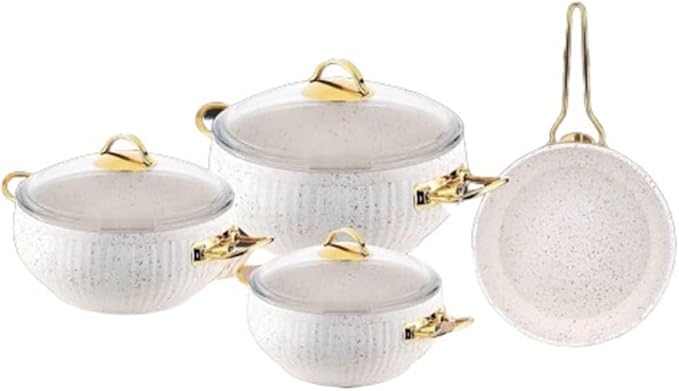 Cooking Pot Frying PanCookware Pots and Pans 7 Piece Cookware Set with Granite Lid Coating Accessories Kitchen Nonstick Pans