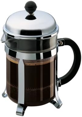 Bodum 51oz Chambord French Press Coffee Maker High-Heat Borosilicate Glass Polished Stainless Steel – Made in Portugal