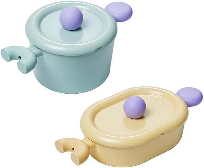 Neoflam Better Finger Cookware Set - Mint and Yellow 4-Piece Ceramic Coating Kitchen Pots