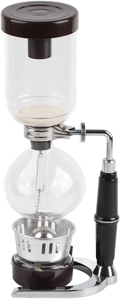 Coffee Machine Glass Technica Syphon Coffee Maker For Home Office Coffee Shop Kitchen and Other Office Spaces (Black)