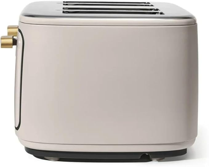 Four-slot Digital Touch Display Toaster with LED Countdown Extra Wide Self-Adjusting Slots Powerful Even Toasting (Porcini Taupe)