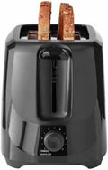 VA Mainstays 2-Slice Toaster with 6 Shade Settings and Removable Crumb Tray Black 9.80 x 5.75 6.50 Inches