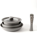 Hanssam Titanium coating hands free organic Pot Cookware Set of 5P Gray