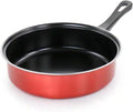 7-Piece Nonstick Steel Cookware Set in Red – Everyday Pots and Pans with Heat-Resistant Handles