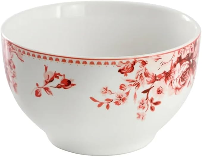 Traditional Red Rose 16 Piece Stoneware Dinnerware Set (Red)