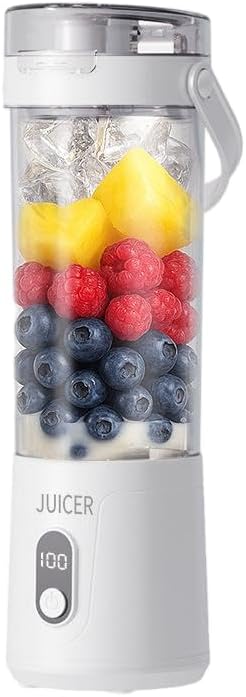 New wireless portable household juicer juicing cup USB charging small juicer (B-White)