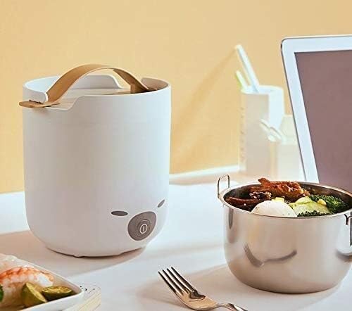 Rice Cooker 1.3L Mini Steamed Rice cooker fit 1-2 Reheating Stainless steel liner Soup pot