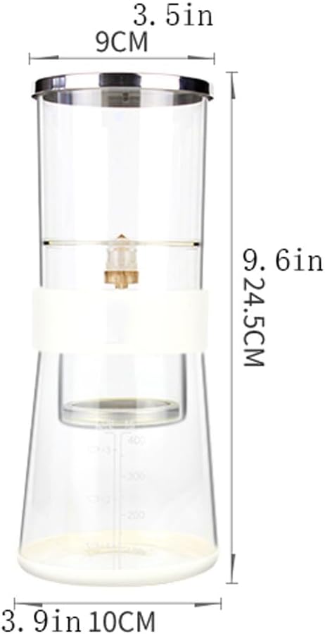 Drip Cold Brew Coffee Maker Set in Stainless Steel and Glass Materials for Home Office Drip Coffee Brewer Carafe with Adjustable Rate Coffee Pots