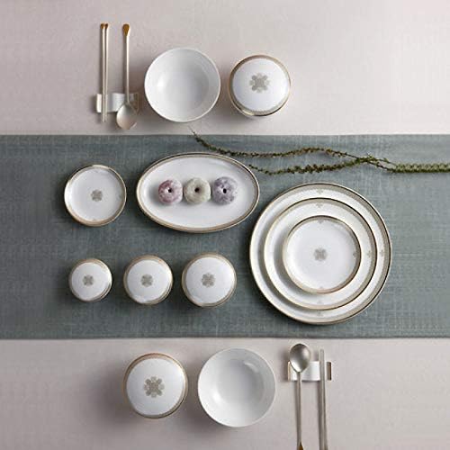 Hankook Chinaware 한국도자기 Yeunleeji Home Set 27 pc Dinnerware Korean Fine Bone-China Dojagi Ceramic