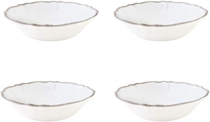 Le Cadeaux Rustica Antique White Melamine 12-Piece Dinnerware Set