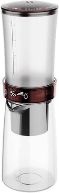 15OZ Cold Brew Coffee Maker Slow Drip Iced Coffee Brewer Glass Adjustable Dripe Flow Control Pour Over Coffee Maker for Household Coffee Bar (brown)