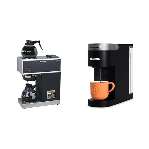 BUNN 12-Cup Commercial Coffee Brewer Bundle with Keurig K-Slim Single Serve K-Cup Pod Coffee Maker Black