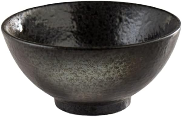 Ebros Gift Artistic Charcoal Grey Tone Hakumu Porcelain Collection Dinnerware Serveware Kitchenware Set Asian Japanese Restaurant Supply (Pack Of 6 Small Rice Soup Appetizer Bowls 10oz)