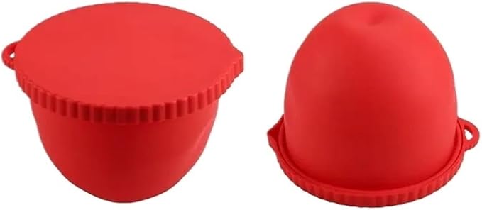 B50C Mixaid Silicone Liners With Lid Compatible For Kitchenaid Tilt-Head 5 Qt Mixers - Mixer Attachments Accessories(Red)