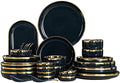 Dining Plate Set Dinnerware Sets for 2/4/6 - Dinner Plates/Sets - Plate Set - Nordic Style Dishes Set - Plates and Bowls for Home Kitchen and Dinning (Gold 18 pcs)