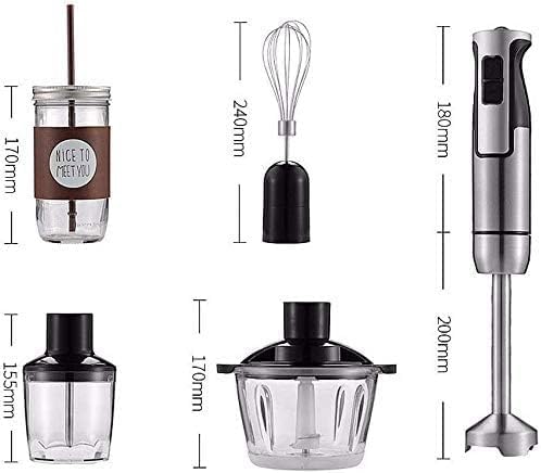 Immersion Hand Blender 2-Speed Stick Blender with Food Grinder BPA-Free ContainerMilk FrotherEgg WhiskPuree Infant Food Smoothies Sauces and Soups