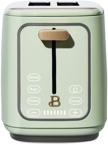 New beautifull 2-Sliice Digital Toaster with Touch-Activated Display Adjustable Browning Control Auto Shut-Off by D'rew Barry'more (Sage Green)
