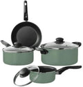 7 Piece Non Stick Aluminium Cookware Set - Pots Pans with Even Heating Perfect for Daily Cooking