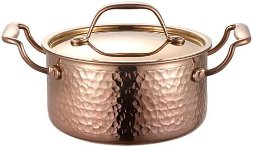 Premium Handmade Copper Cookware Set Thick Hammered Modern Pots &amp Pans Durable Artisan Kitchen Essentials Stylish Pure Copper Cooking Tools for Chefs