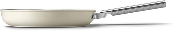 SMEG 8PC Non-Stick Cookware Set Cream 3 QT Sauce pan with Lid 9.5 Frypan 11 Frypan 5 QT Casserole with lid 4 QT Deep Pan with lid